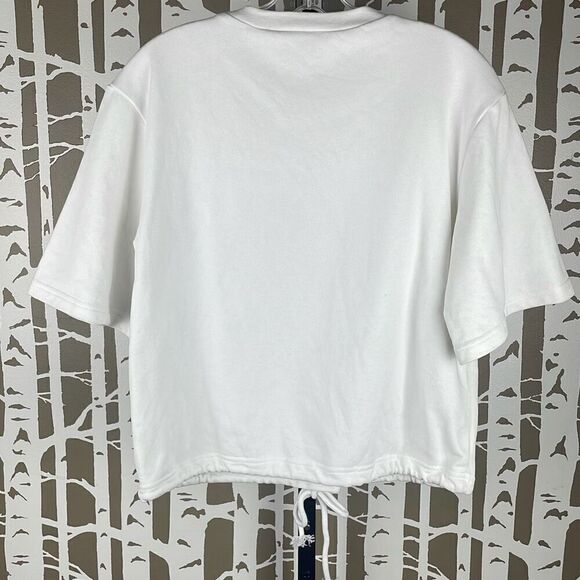 Wild Honey Sequined Lips Short Sleeve Oversized Sweatshirt M - Picture 3 of 8